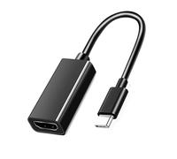 Obotsnoi Adaptateur de sortie compatible HDTV pour appareils USB C Résolution d'affichage 4K x 2K Construction en aluminium Streaming Media USB C vers adaptateur compatible HDMI
