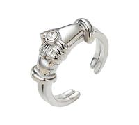 Obotsnoi Bagues mixtes avec symbole de câlin, taille flexible, hypoallergénique, en alliage à porter au quotidien, bijoux pour expression d'amour, bagues ouvertes réglables, One Size, Comme décrit