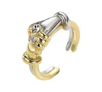 Obotsnoi Bagues mixtes avec symbole de câlin, taille flexible, hypoallergénique, en alliage à porter au quotidien, bijoux pour expression d'amour, bagues ouvertes réglables, One Size, Comme décrit