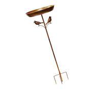 Obotsnoi Bain d'oiseaux élégant pour jardins, patios et cour - Résistant aux intempéries - Autonome - Avec base stable - Accessoires d'observation des oiseaux