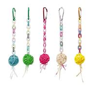 Obotsnoi Balle colorée jouet cage à oiseaux à mâcher bandes de papier à suspendre pour stimulation intellectuelle et meulage du bec jouet à mâcher