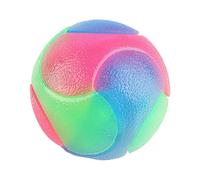 Obotsnoi Balle colorée pour animal de compagnie avec lumière clignotante pour intérieur ou extérieur, activité nocturne, balle rebondissante pour chien, jouet à mâcher sûr