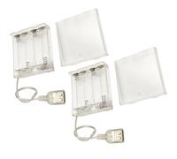 Obotsnoi Boîte à piles AA à 4 emplacements avec interrupteur marche/arrêt et couvercle pour bandes LED flexibles - Durabilité - Support de batterie pour lumières de vacances