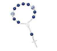 Obotsnoi Bracelet élégant en alliage avec breloque crucifix - Symbole religieux - Pour un usage quotidien - Fermoir sécurisé, One Size, Comme décrit