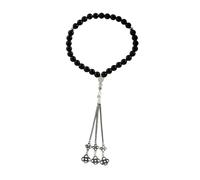 Obotsnoi Bracelet minimaliste en perles de prière lisses pour la pleine conscience et la pratique spirituelle Chapelet en pierre naturelle, One Size, Comme décrit