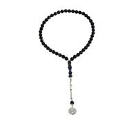 Obotsnoi Bracelet minimaliste en perles de prière lisses pour la pleine conscience et la pratique spirituelle Chapelet en pierre naturelle, One Size, Comme décrit