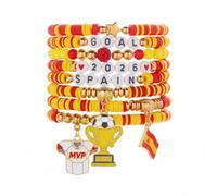 Obotsnoi Bracelets de football avec breloque sportive et design élastique confortable pour joueurs et supporters sur le thème du football, One Size, Comme décrit