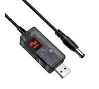 Obotsnoi Câble d'alimentation réglable de 5 V à 12 V - Convertisseur USB vers DC 5,5 mm pour une alimentation fiable vers un appareil numérique
