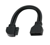 Obotsnoi Câble interne USB 3.0 droit 19/20 broches vers adaptateur transfert rapide de données blindé en PVC