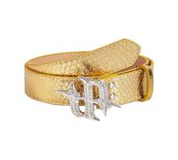 Obotsnoi Ceinture en cristal pour fille - Fleur - Strass - Ceinture pour jeans - Robe de nuit - Chaîne de ventre moderne, Écailles de poisson dorées, taille unique