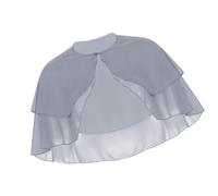 Obotsnoi Châle double couche des années 1920 pour femme - Accessoires pour robe de soirée - Pour bal de fin d'année, écharpe élégante - Protection solaire, blanc, Taille unique
