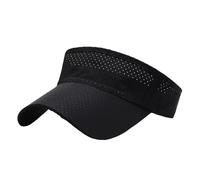 Obotsnoi Chapeau de sport ouvert en maille - Unisexe - Pliable - Pour le cyclisme, la course à pied - Pour adultes et adolescents - Pour activités de plein air - Pour randonnée, camping, Noir , Taille