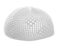 Obotsnoi Chapeau turban tricoté respirant pour homme - Chapeau de prière Kufi Ramazan Hijabs - Blanc, blanc, S/L
