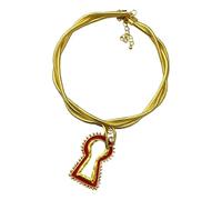 Obotsnoi Collier avec pendentif en forme de trou de serrure multicouche torsadé pour un usage quotidien élégant Collier à pendentif géométrique, One Size, Comme décrit, Comme décrit.