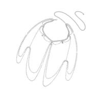 Obotsnoi Collier d'épaule tendance avec pampilles en cristal pour dames, bijoux pour demoiselles d'honneur, événements formels et soirées. Chaîne d'épaule en cristal