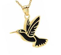 Obotsnoi Collier Résistant en Relief D'oiseau Compartiment Sûr pour Les Cendres De Crémation d'animaux Précieux Trésor Résistant À l'usure