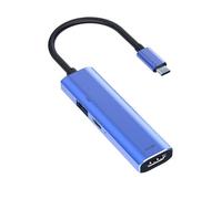Obotsnoi Concentrateurs USB de type C en aluminium avec PD1.4 + USB 3.0 + port HDTV, durabilité de conception de type 100 W de charge pour PC et ordinateurs portables Hubs USB