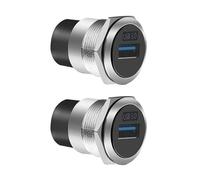 Obotsnoi Connecteur de panneau USB 3.0 22 mm circulaire en métal USB2./USB3. Module de transmission de données fileté pour industriel