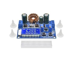 Obotsnoi Convertisseur de tension - Panneau de module d'alimentation LCD - Affichage numérique - Tension de courant - Puissance réglable - Sortie 0,5 - 30 V - LCD - Voltmètre ampèremètre