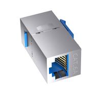 Obotsnoi Coupleur réseau RJ45 en métal robuste 10 Gbit/s blindé Adaptateur pour transfert de données fiable Installation du panneau de coupleur Ethernet