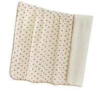 Obotsnoi Couverture d'emmaillotage légère et respirante pour bébé avec envers en polaire à pois double couche en coton pour chambre d'enfant