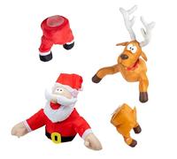 Obotsnoi Crashing Reindeer Animated Christmas Window Decorations Crasher Santa/Renne Holiday Party Decoration Cadeau Décorations de Noël