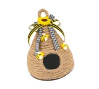 Obotsnoi Décoration murale en corde tissée avec tournesols et nœuds, fermes, cuisine, salon, étagères, décoration de tournesols, abeilles, ruches, décoration d'intérieur