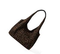 Obotsnoi Élégant sac imprimé léopards pour femme, sac à bandoulière spacieux avec sangle confortable, pratique en polyester, tenue décontractée, imprimé léopard essentiel pour tous les jours, marron