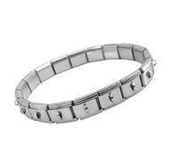 Obotsnoi Élégant Unisexe Unisexe Robuste en Acier Inoxydable Et Bijoux De Mode Élastique avec Fermeture Crochet Facile pour Le Clapage À Crochet Wusing Quotidien