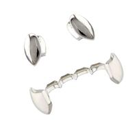 Obotsnoi Ensemble de bijoux de corps canin détachable double pièce avec crocs en cuivre pour gaucher et droit, design léger, A, Comme décrit, Comme décrit.