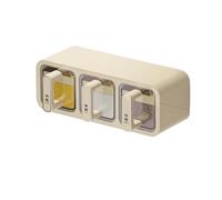 Obotsnoi Ensemble de boîtes à condiments murales avec joints en silicone et étiquettes pour un rangement organisé au sec - Support mural pour assaisonnement de cuisine