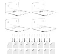 Obotsnoi Étagères Modernes pour Montées sur Fenêtre 4 Pièces avec Espace Caméras De Sécurité Haut-parleurs Affichage Décoratif Étagère De Rangement Multifonctionnelle Fenêtre