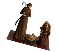 Obotsnoi Figurines de Noël de qualité supérieure - Crèche de Noël religieuse - Décoration de table en résine - Artisanat pour la maison - Décoration de Noël à collectionner