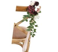 Obotsnoi Fleurs de chaise artificielles à installation rapide pour mariages bucoliques, arrangements floraux, résistants aux intempéries, décorations de cérémonie en plein air, salles de mariage