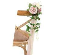 Obotsnoi Fleurs de chaise artificielles à installation rapide pour mariages bucoliques, arrangements floraux, résistants aux intempéries, décorations de cérémonie en plein air, salles de mariage