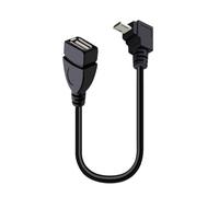 Obotsnoi L'adaptateur USB A vers USB coudé économe en espace prend en charge la fiabilité du transfert de données de 480 Mbps et le stockage compact convertisseur OTG coudé