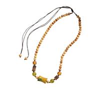 Obotsnoi Long pendentif en bois style chinois rétro pour femme, One Size, Comme décrit, Comme décrit.