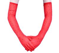 Obotsnoi Longs gants élégants avec perçage pour femme - Accessoires de fête sur le thème des années 1920, Style R, Size reference picture