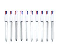 Obotsnoi Lot de 10 stylos à bille multicolores rétractables 4 en 1 pour l'apprentissage scolaire et l'efficacité du travail