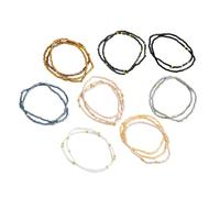 Obotsnoi Lot de 19 bracelets en perles de verre colorées pour mélanger et assortir des styles uniques, confortables à porter et à utiliser au quotidien