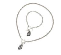 Obotsnoi Lot de 2 colliers irréguliers modernes en acrylique noir pour un usage quotidien, des fêtes, cadeaux tendance avec diamants noirs, One Size, Comme décrit, Produit conforme à la description.