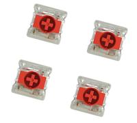 Obotsnoi Lot de 4 commutateurs de claviers mécaniques à profil bas - Linéarité silencieuse - Pour jeux et bureaux GK61 GK87 - Avec déplacement court - Précision - Profil bas - Commutateurs de claviers