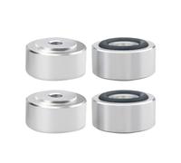 Obotsnoi Lot de 4 pieds universels en aluminium pour haut-parleurs anti-vibrations et protection contre les rayures