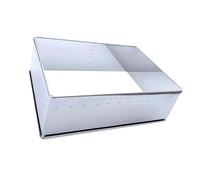 Obotsnoi Moule de cuisson rectangulaire de qualité professionnelle pour une répartition homogène de la chaleur Accessoires Cadre à gâteau réglable en acier inoxydable pour une répartition homogène de