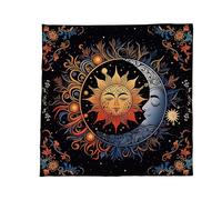 Obotsnoi Nappe de tarots motif soleil et lune - Nappe de divination - Tapisserie astrologie sorcellerie - Décoration d'autels - Carte de tarots