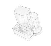 Obotsnoi Organisateurs de maquillage en acrylique transparent à plusieurs couches avec compartiments réglables - Design étanche - Organisateurs de soins de la peau et de maquillage