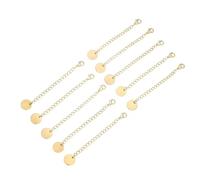 Obotsnoi Paquet De 10 Rallonges Bijoux en Acier Inoxydable Ton Or Fermoirs À Connexion Rapide pour Collier Connecteurs Bijoux Réglables en Ton Or