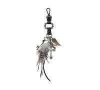 Obotsnoi Pendentif en alliage avec plumes et crucifix - Accessoire de mode idéal pour les voyages - Décoration de bijoux inspirés de la foi