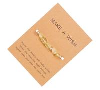 Obotsnoi Pierre naturelle réglable avec perles irrégulières - Cadeau personnalisable - Pierres précieuses naturelles, One Size, Comme décrit