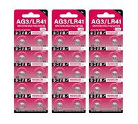 Obotsnoi Pile bouton AG3 1,55 V LR41 SR41 192 392 cellules essentielles pour lampe, montre, électronique, montre